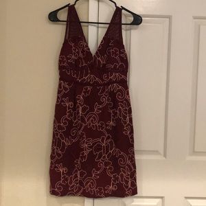 Anthro Moulinette Soeurs burgundy sleeveless dress